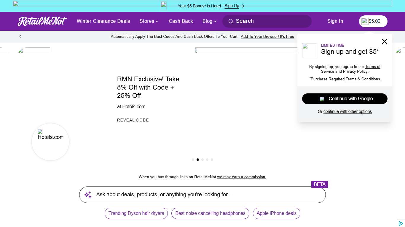 RetailMeNot: Save with Coupons, Promo Codes & Cash Back